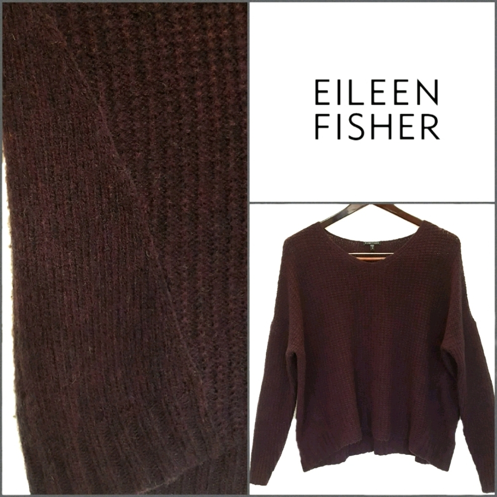 .Eileen Fisher Merino Wool chunky sweater s…